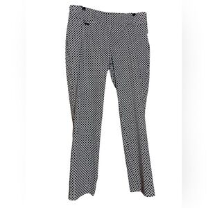 Peck & Peck Monochrome Diamond Pattern Ava Tummy control pull on Pants. SZ-16